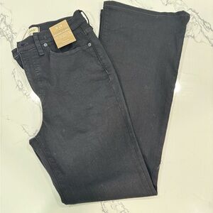Madewell black skinny flares. Size 28. New with tags.